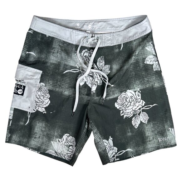 RVCA Men's Oblow Fixed Waist Boardshorts Artist Network Program, Size 32 - Picture 1 of 12